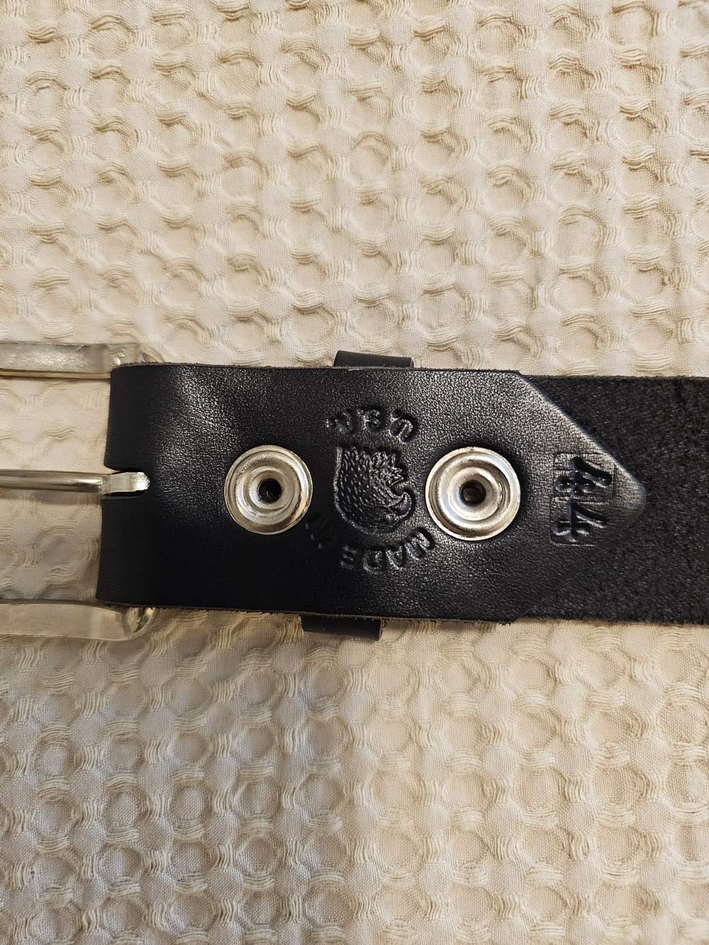 Vintage Handmade Black And Silver Concho Belt Unisex - Picture 8 of 12